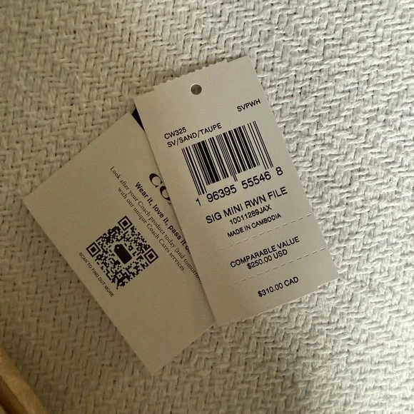 Coach Rowan File Bag in Signature Canvas Sand/Taupe with Silver Hardware - Picture 4 of 7